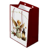 美しいヴィンテージクリスマスエンジェル ミディアムペーパーバッグ (裏面アングル)