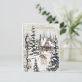 美しいヴィンテージクリスマスカードデザイン シーズンカード (スタンド正面)