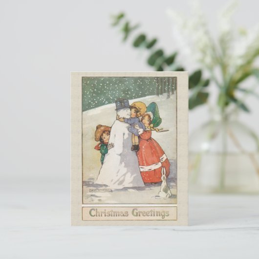 美しいヴィンテージクリスマスカード シーズンポストカード (スタンド正面)