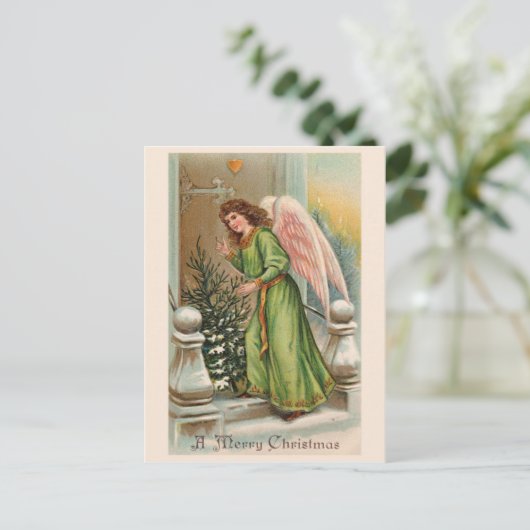 美しいヴィンテージクリスマスクラシックカード シーズンポストカード (スタンド正面)