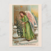 美しいヴィンテージクリスマスクラシックカード シーズンポストカード (正面)
