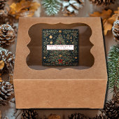 美しいヴィンテージクリスマスツリーオーナメントホリー スクエアシール