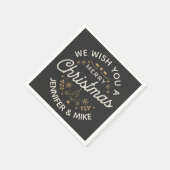 美しいヴィンテージクリスマスデザイン スタンダードカクテルナプキン (角)