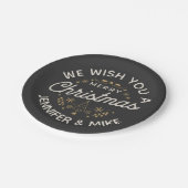 美しいヴィンテージクリスマスデザイン ペーパープレート (アングル)