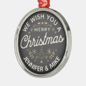 美しいヴィンテージクリスマスデザイン メタルオーナメント (左)