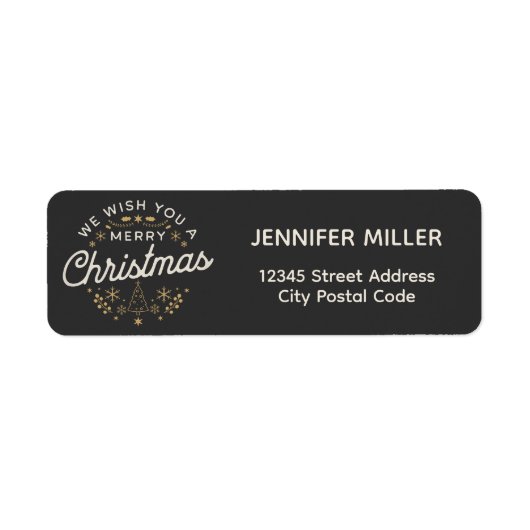 美しいヴィンテージクリスマスデザイン ラベル (正面)