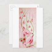 美しいヴィンテージクリスマストインデナー シーズンポストカード (正面/裏面)