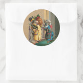 美しいヴィンテージクリスマスネズミマウス大 ラウンドシール (バッグ)