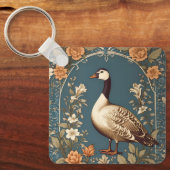 美しいヴィンテージグースウィリアムインスパイアモリス キーホルダー (正面)