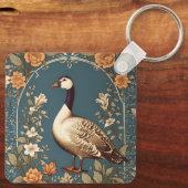 美しいヴィンテージグースウィリアムインスパイアモリス キーホルダー (裏面)