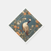 美しいヴィンテージグースウィリアムインスパイアモリス スタンダードカクテルナプキン (角)