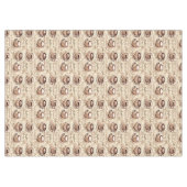 美しいヴィンテージコーヒーパターン テーブルクロス (正面(横))