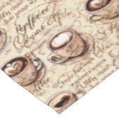 美しいヴィンテージコーヒーパターン テーブルクロス (アングル)