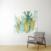 美しいヴィンテージサボテン、多肉類、サボテン タペストリー (インサイチュ)