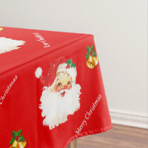 美しいヴィンテージサンタクロース&ベルズオンレッド