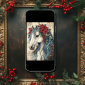 美しいヴィンテージスタイルホースクリスマス シーズンカード