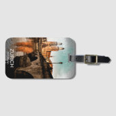 美しいヴィンテージチューリッヒスイスシティビュー ラゲッジタグ (正面横)