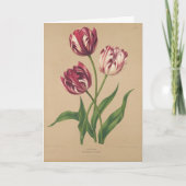 美しいヴィンテージチューリップイースターカード カード (正面)