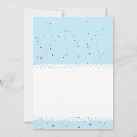 美しいヴィンテージテディベア1st誕生日 招待状 (裏面)