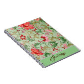 美しいヴィンテージデザイン パーソナライズされた ノートブック (右側)