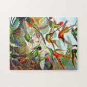 美しいヴィンテージハミングバードプリントバードパズル ジグソーパズル (横)