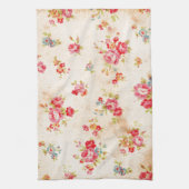 美しいヴィンテージバラやその他の花 キッチンタオル (縦)