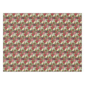 美しいヴィンテージバラムーヴピンクフローラ テーブルクロス (正面(横))