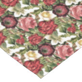 美しいヴィンテージバラムーヴピンクフローラ テーブルクロス (アングル)