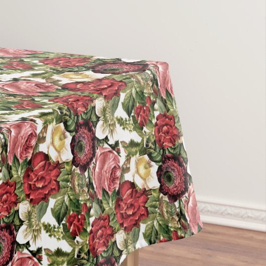 美しいヴィンテージバラムーヴピンクフローラ テーブルクロス (インサイチュ)