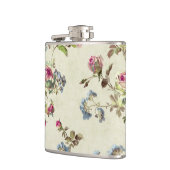 美しいヴィンテージバラ花のパターンshabbychic フラスク (左)