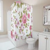 美しいヴィンテージバラ花柄 シャワーカーテン (インサイチュ)