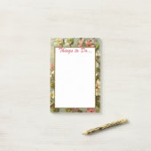 美しいヴィンテージバラTo-Doリストの投稿ノート ポストイット (デスク上)