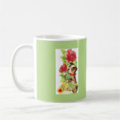 美しいヴィンテージバレンタインボストンテリアパピー コーヒーマグカップ (左)