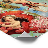 美しいヴィンテージバレンタインラブケルビコラージュ ポスター (角)