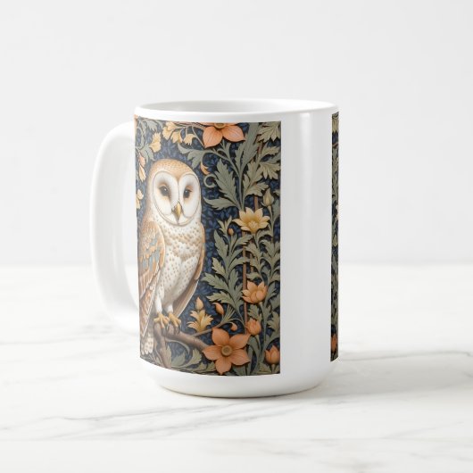 美しいヴィンテージバーンドルウィリアムインスパイアモリス コーヒーマグカップ (正面左)