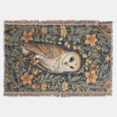 美しいヴィンテージバーンドルウィリアムインスパイアモリス スローブランケット (正面)