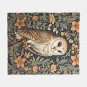 美しいヴィンテージバーンドルウィリアムインスパイアモリス フリースブランケット (正面(横))