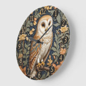 美しいヴィンテージバーンドルウィリアムインスパイアモリス ラージ壁時計 (傾斜)