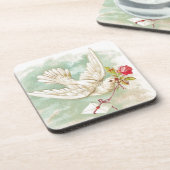 美しいヴィンテージビクトリアン鳩レター コースター (左側)