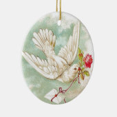 美しいヴィンテージビクトリアン鳩レター セラミックオーナメント (右)