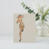 美しいヴィンテージピンアップガールポストカード ポストカード (スタンド正面)