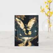 美しいヴィンテージフェアリー空白のインすべての行事 カード (黄色い花)