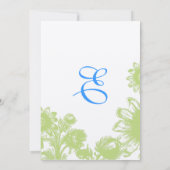 美しいヴィンテージフラワー結婚式招待状 招待状 (裏面)