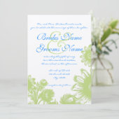 美しいヴィンテージフラワー結婚式招待状 招待状 (スタンド正面)