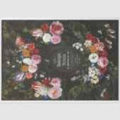 美しいヴィンテージフランスの花模様の分離紙 薄葉紙 (正面)