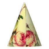 美しいヴィンテージフローラハッピーバースデー パーティーハット (裏面)