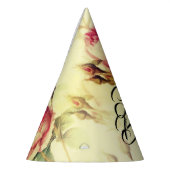 美しいヴィンテージフローラハッピーバースデー パーティーハット (左)