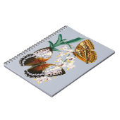 美しいヴィンテージフローラバタフライイラストレーション ノートブック (左側)