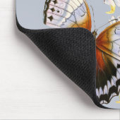 美しいヴィンテージフローラバタフライイラストレーション マウスパッド (コーナー)