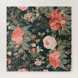 美しいヴィンテージフローラバラ花 ジグソーパズル